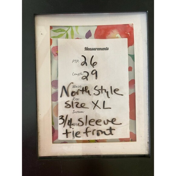 North Style Boho Peasant Blouse Size XL Rounded Neckline Flowy Long Top Comfy - Picture 8 of 9